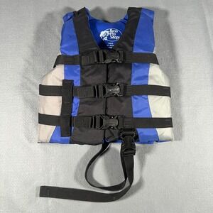 Bass Pro‎ Shops Child Life Vest Blue 30-50 lbs Boating Swimming Safety Kids